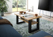 Couchtisch >Seattle< in Grau / Artisan Eiche - 90x42x50cm (BxHxT)