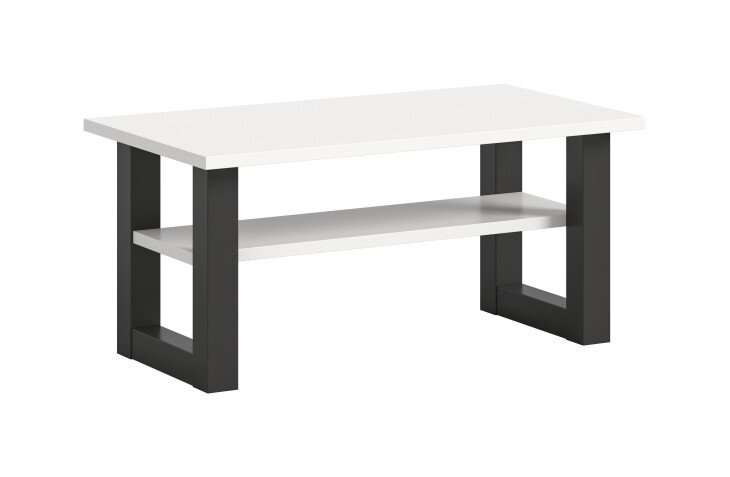 Couchtisch >Seattle< in Grau / Weiß - 90x42x50cm (BxHxT)