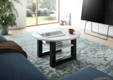 Couchtisch >Seattle< in Grau / Weiß - 75x42x75cm (BxHxT)