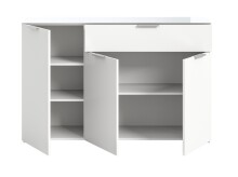 Kommode >Ray< in Weiß, Spannplatte/Spannplatte - 135x86x40cm (BxHxT)