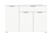 Kommode >Ray< in Weiß, Spannplatte/Spannplatte - 135x86x40cm (BxHxT)