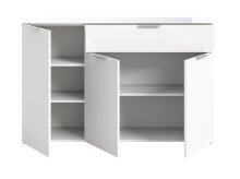 Kommode >Ray< in Weiß, Spannplatte/Spannplatte - 135x86x40cm (BxHxT)