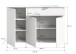 Kommode >Ray< in Weiß, Spannplatte/Spannplatte - 135x86x40cm (BxHxT)