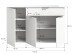 Kommode >Ray< in Weiß, Spannplatte/Spannplatte - 135x86x40cm (BxHxT)
