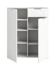 Kommode >Ray< in Weiß, Spannplatte/Spannplatte - 90x112x40cm (BxHxT)
