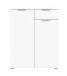 Kommode >Ray< in Weiß, Spannplatte/Spannplatte - 90x112x40cm (BxHxT)