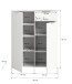Kommode >Ray< in Weiß, Spannplatte/Spannplatte - 90x112x40cm (BxHxT)