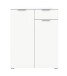 Kommode >Ray< in Weiß, Spannplatte/Spannplatte - 90x112x40cm (BxHxT)