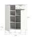 Kommode >Ray< in Weiß, Spannplatte/Spannplatte - 90x112x40cm (BxHxT)