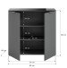 Kommode >Ray< in Anthrazit, Spannplatte/Spannplatte - 90x86x40cm (BxHxT)