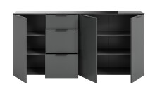 Kommode >Ray< in Anthrazit, Spannplatte/Spannplatte - 179x86x40cm (BxHxT)