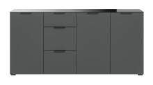 Kommode >Ray< in Anthrazit, Spannplatte/Spannplatte - 179x86x40cm (BxHxT)