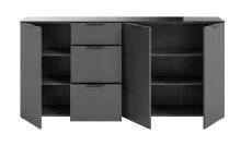 Kommode >Ray< in Anthrazit, Spannplatte/Spannplatte - 179x86x40cm (BxHxT)