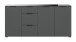 Kommode >Ray< in Anthrazit, Spannplatte/Spannplatte - 179x86x40cm (BxHxT)