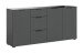 Kommode >Ray< in Anthrazit, Spannplatte/Spannplatte - 179x86x40cm (BxHxT)
