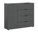 Kommode >Ray< in Anthrazit, Spannplatte/Spannplatte - 135x112x40cm (BxHxT)
