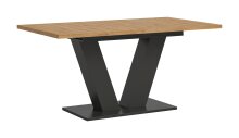 Kulissentisch >Motion< ausziehbar bis 190cm, Grau /...