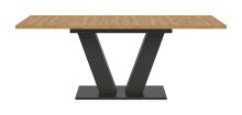 Kulissentisch >Motion< ausziehbar bis 190cm, Grau / Artisan Eiche - 150/190x76x90cm (BxHxT)