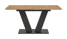 Kulissentisch >Motion< ausziehbar bis 190cm, Grau / Artisan Eiche - 150/190x76x90cm (BxHxT)