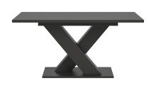 Kulissentisch >Motion< ausziehbar bis 190cm, Grau - 150/190x76x90cm (BxHxT)