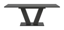 Kulissentisch >Motion< ausziehbar bis 190cm, Grau - 150/190x76x90cm (BxHxT)