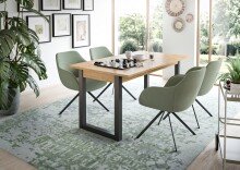 Kulissentisch >Seattle< ausziehbar bis 190cm, Grau / Artisan - 150/190x76x90 (BxHxT)