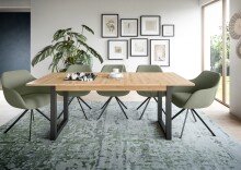Kulissentisch >Seattle< ausziehbar bis 190cm, Grau / Artisan - 150/190x76x90 (BxHxT)