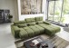 Wohnlandschaft >Starlett< elektr. Sitztiefenverstellung, 3 Kissen, khaki - 285x99x201 (BxHxT)