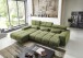 Wohnlandschaft >Starlett< elektr. Sitztiefenverstellung, 3 Kissen, khaki - 285x99x201 (BxHxT)