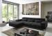 Wohnlandschaft >Starlett< 3 Kopfteilverstellungen, 3 Kissen, schwarz - 285x99x201 (BxHxT)