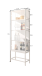 Vitrine >STEP< 4 Fächer, 1 Tür, inkl. LED-Spots, in Weiß - 57,4x176,1x32,7cm (BxHxT)