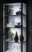 Vitrine >STEP< 4 Fächer, 1 Tür, inkl. LED-Spots, in Weiß - 57,4x176,1x32,7cm (BxHxT)