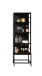 Vitrine >STEP< 4 Fächer, inkl. LED-Spots, Schwarz - 57,4x176,1x32,7cm (B/H/T)