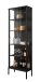 Vitrine >STEP< 5 Fächer, inkl. LED-Spots, Schwarz - 57,4x187,6x32,7cm (BxHxT)