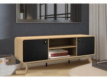 Lowboard >Janne< 2 Türen, in Eiche Natur Dekor - 140x53x39cm (BxHxT)