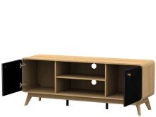 Lowboard >Janne< 2 Türen, in Eiche Natur Dekor - 140x53x39cm (BxHxT)