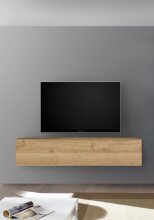 Lowboard >Ilary< Klappe, 2 Fächer, in Eiche Cadiz Nachbildung - 138x29x30 cm B/H/T