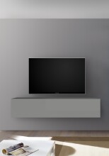 Lowboard >Ilary< Klappe, 2 Fächer, zum Hängen, in Ardesia - 138x29x30 cm B/H/T