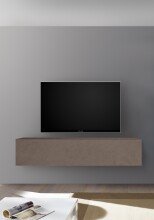 Lowboard >Ilary< Klappe, 2 Fächer, zum Hängen, in Bronzo - 138x29x30 cm B/H/T