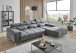 Wohnlandschaft >Starlett< elektr. Sitztiefenverstellung, 3 Kissen, anthrazit - 285x99x201 BxHxT