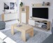 Couchtisch >KENDRA< Klappmechanismus, Stauraum, Canadian Eiche Dekor - 100x43x50 (BxHxT)