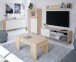 Couchtisch >KENDRA< Klappmechanismus, Stauraum, Canadian Eiche Dekor - 100x43x50 (BxHxT)