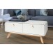 Lowboard >Janne< Couchtisch, 2 Schübe, in Weiß - 100x40x51cm (BxHxT)