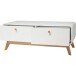 Lowboard >Janne< Couchtisch, 2 Schübe, in Weiß - 100x40x51cm (BxHxT)