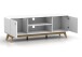 Lowboard >Janne< 2 Türen, Kabeldurchlass, Fächer, in Weiß - 140x53x39cm (BxHxT)