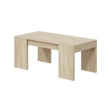 Wohnzimmer-Set >KIKUA PLUS< (4-Teilig) in Canadian Eiche/Artik Weiß - 135x50x40 (BxHxT)