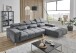 Wohnlandschaft >Starlett< Kopfteilverstellungen, 3 Kissen, in anthrazit - 285x99x201 (BxHxT)