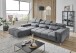 Wohnlandschaft >Starlett< Kopfteilverstellungen, 3 Kissen, in anthrazit - 285x99x201 (BxHxT)