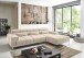 Wohnlandschaft >Starlett< Kopfteilverstellungen, 3 Kissen, Cord beige - 285x99x201cm (BxHxT)