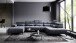 Wohnlandschaft >Starlett< U-Form, elektr. Sitztiefenverstellung, dunkelgrau - 375x99x231 (BxHxT)